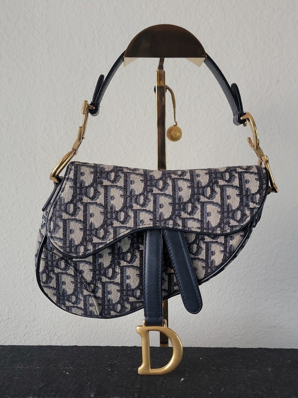 •CHRISTIAN DIOR• oblique mini saddle bag